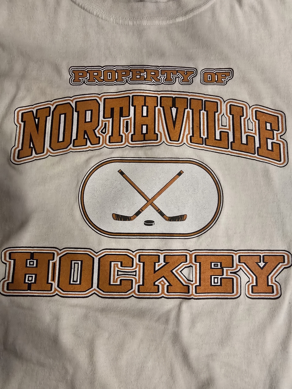 Property of Northville Hockey Men's Medium Jerzees Team Player Crew Neck T-Shirt
